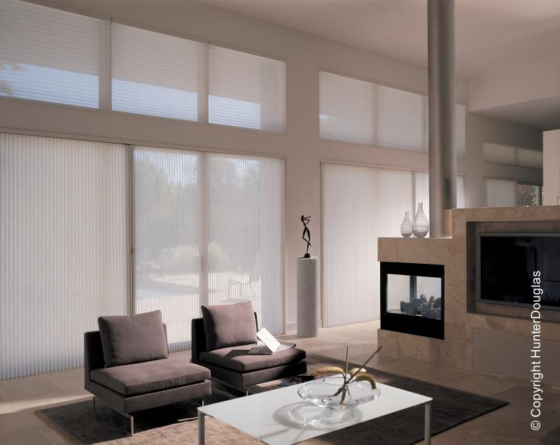 Cortinas Duette® Luxaflex® Hunter Douglas® várias opções de tecido, cores e texturas.