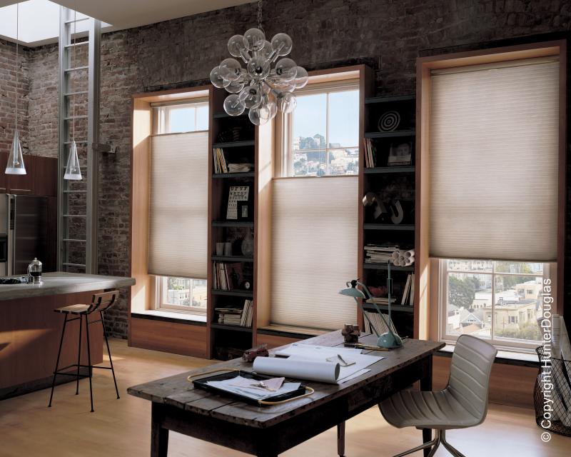 Cortinas Duette® Luxaflex® Hunter Douglas® várias opções de tecido, cores e texturas.