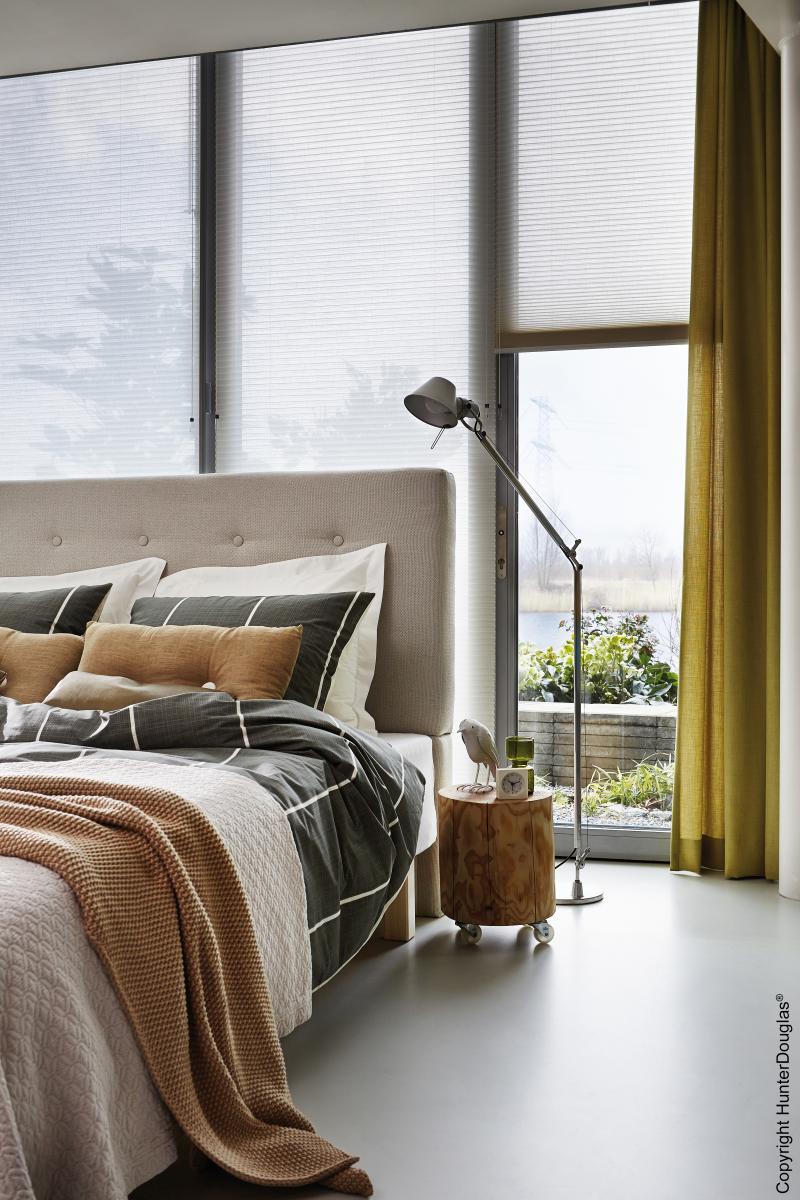 Cortinas Duette® Luxaflex® Hunter Douglas® várias opções de tecido, cores e texturas.