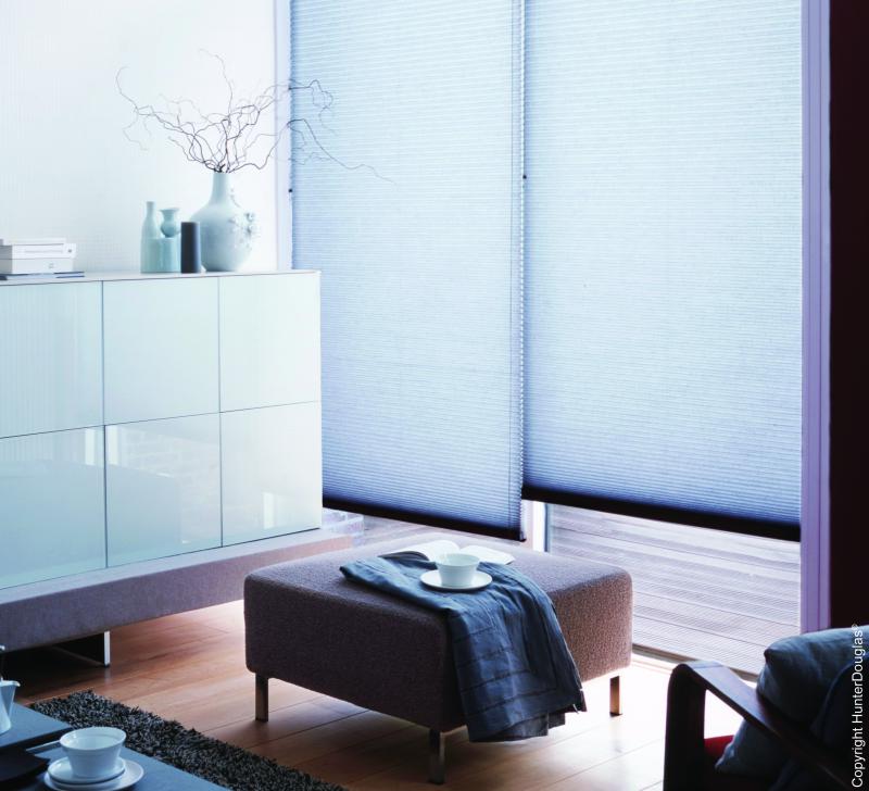 Cortinas Duette® Luxaflex® Hunter Douglas® várias opções de tecido, cores e texturas.