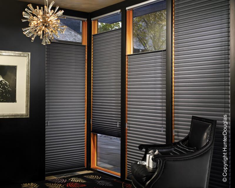 Cortinas Duette® Luxaflex® Hunter Douglas® várias opções de tecido, cores e texturas.