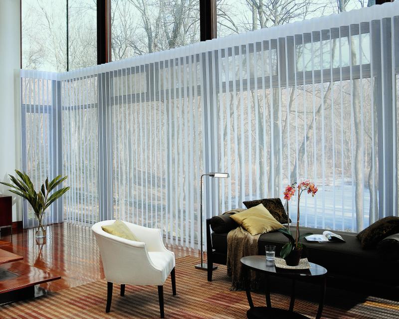 Cortinas Luminette® Luxaflex® Hunter Douglas® várias opções de tecido, cores e texturas