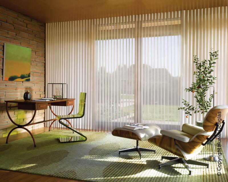 Cortinas Luminette® Luxaflex® Hunter Douglas® várias opções de tecido, cores e texturas