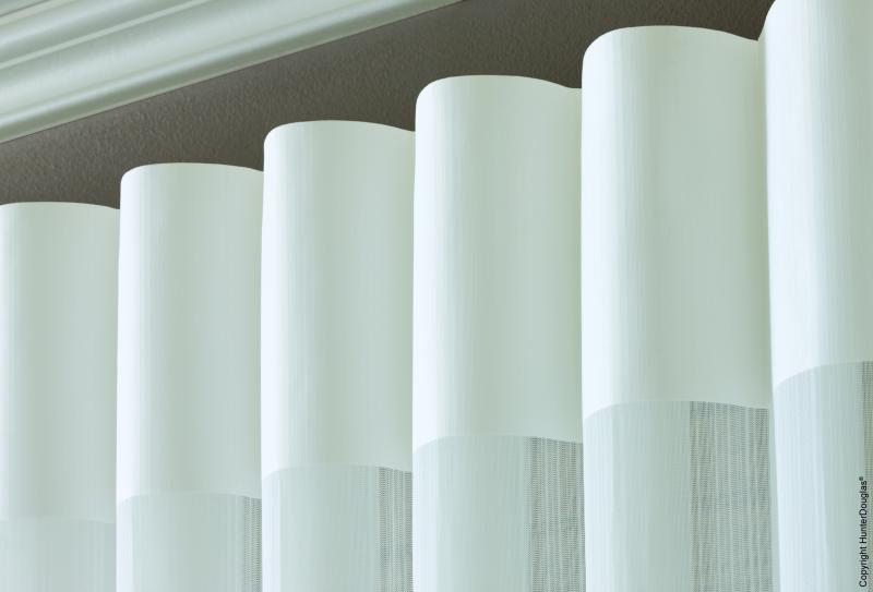 Cortinas Luminette® Luxaflex® Hunter Douglas® várias opções de tecido, cores e texturas