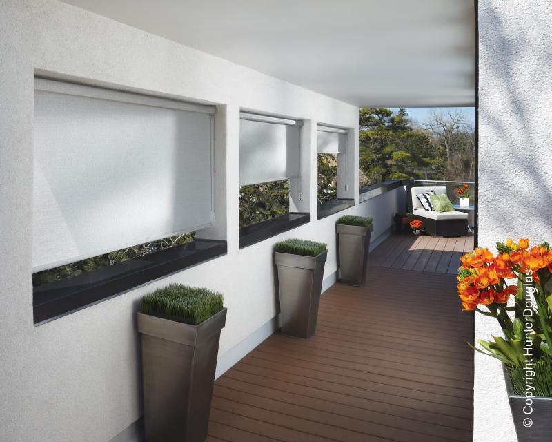 Cortinas Rolô Luxaflex® Hunter Douglas® várias opções de tecido, cores e texturas
