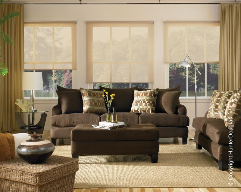 Cortinas Rolô Luxaflex® Hunter Douglas® várias opções de tecido, cores e texturas