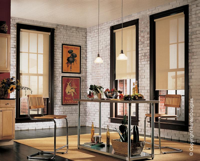 Cortinas Rolô Luxaflex® Hunter Douglas® várias opções de tecido, cores e texturas