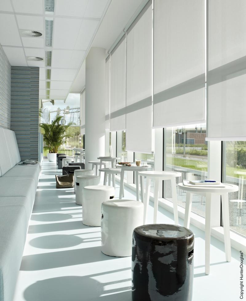Cortinas Rolô Luxaflex® Hunter Douglas® várias opções de tecido, cores e texturas