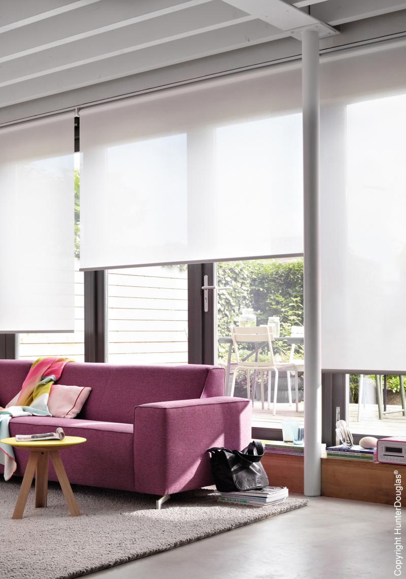 Cortinas Rolô Luxaflex® Hunter Douglas® várias opções de tecido, cores e texturas