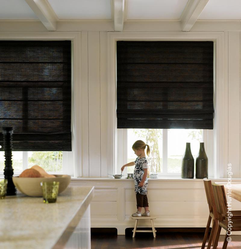 Cortinas Romanas Luxaflex® Hunter Douglas® várias opções de tecido, cores e texturas