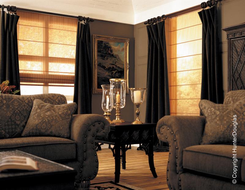 Cortinas Romanas Luxaflex® Hunter Douglas® várias opções de tecido, cores e texturas
