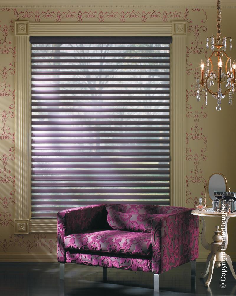 Cortinas Silhouette® Luxaflex® Hunter Douglas® várias opções de tecido, cores e texturas