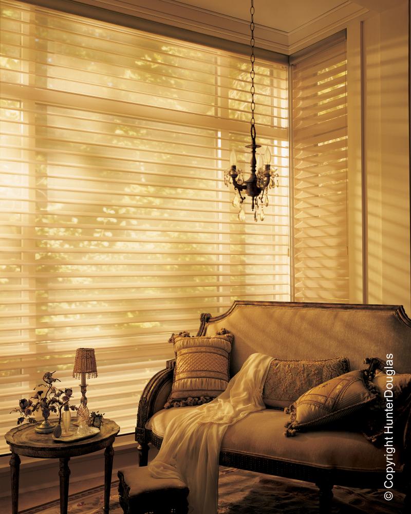 Cortinas Silhouette® Luxaflex® Hunter Douglas® várias opções de tecido, cores e texturas