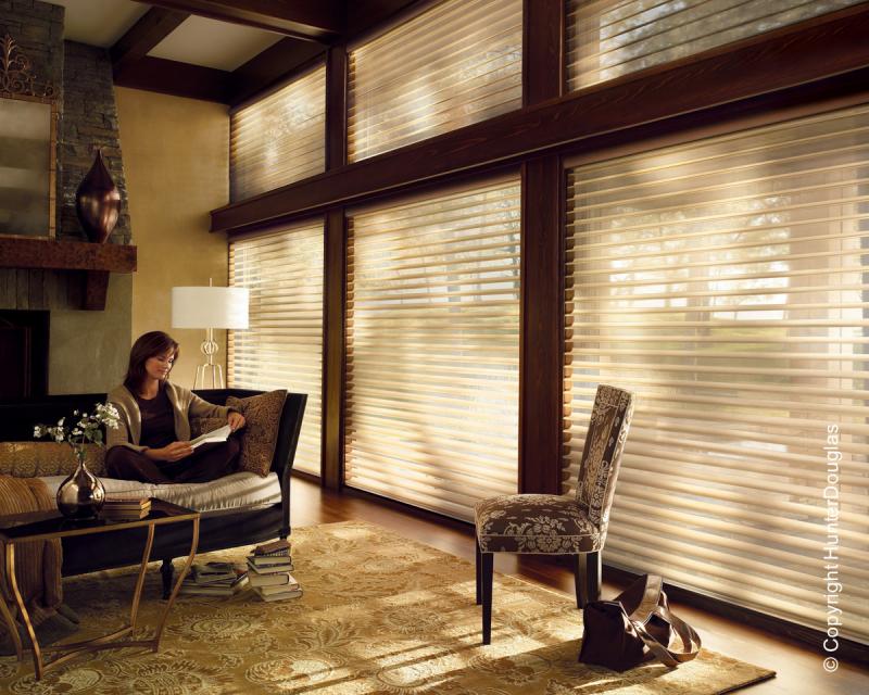 Cortinas Silhouette® Luxaflex® Hunter Douglas® várias opções de tecido, cores e texturas