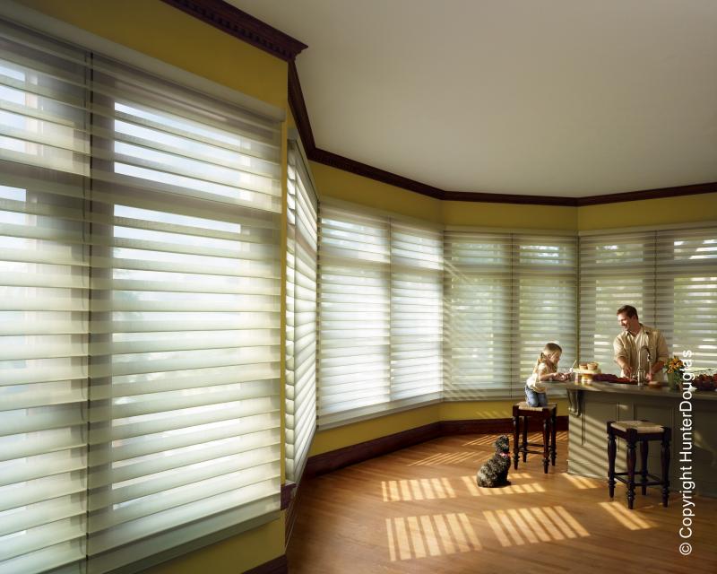 Cortinas Silhouette® Luxaflex® Hunter Douglas® várias opções de tecido, cores e texturas
