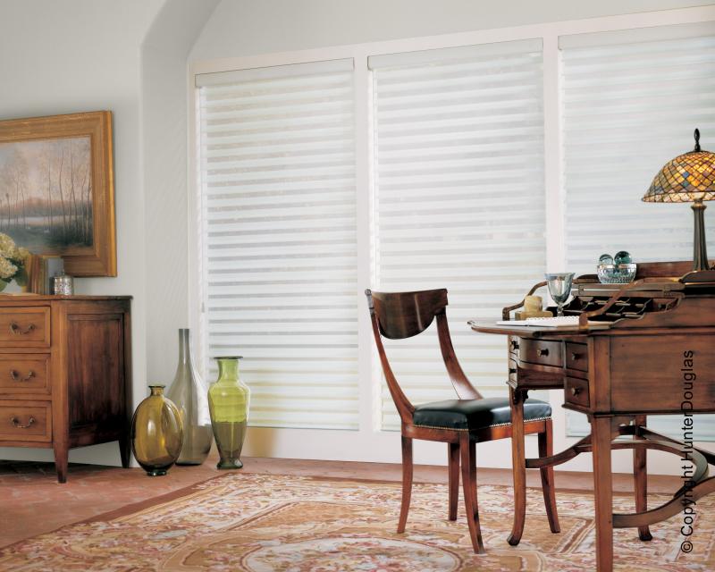 Cortinas Silhouette® Luxaflex® Hunter Douglas® várias opções de tecido, cores e texturas