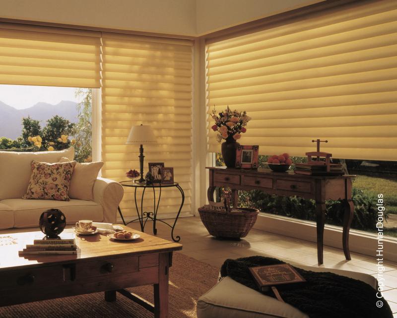 Cortinas Vignette® Luxaflex® Hunter Douglas® várias opções de tecido, cores e texturas