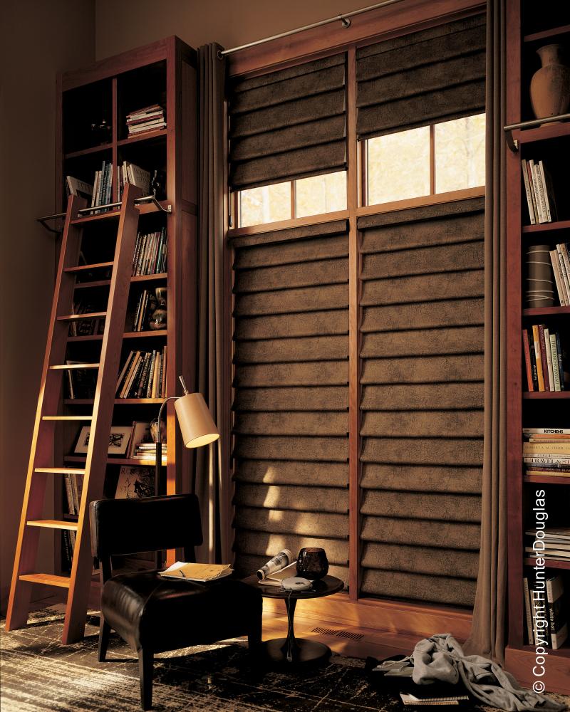 Cortinas Vignette® Luxaflex® Hunter Douglas® várias opções de tecido, cores e texturas