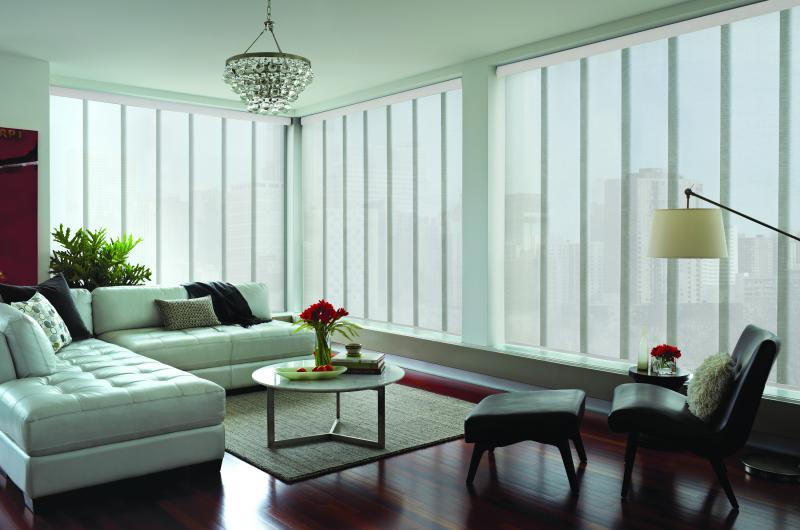 Cortinas Skyline Luxaflex® Hunter Douglas® várias opções de tecido, cores e texturas