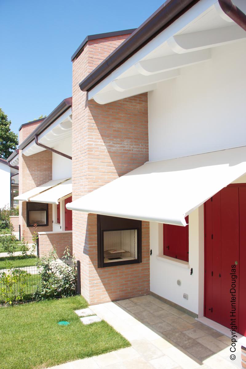 Toldos Braço Articulados Luxaflex® Hunter Douglas® várias opções de tecido, cores e texturas e dimensões